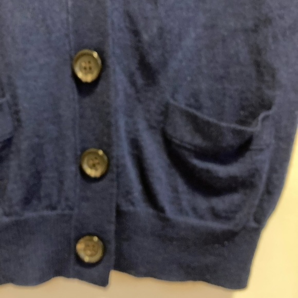 J. Crew navy XS 100% merino wool navy cardigan. - Picture 5 of 6